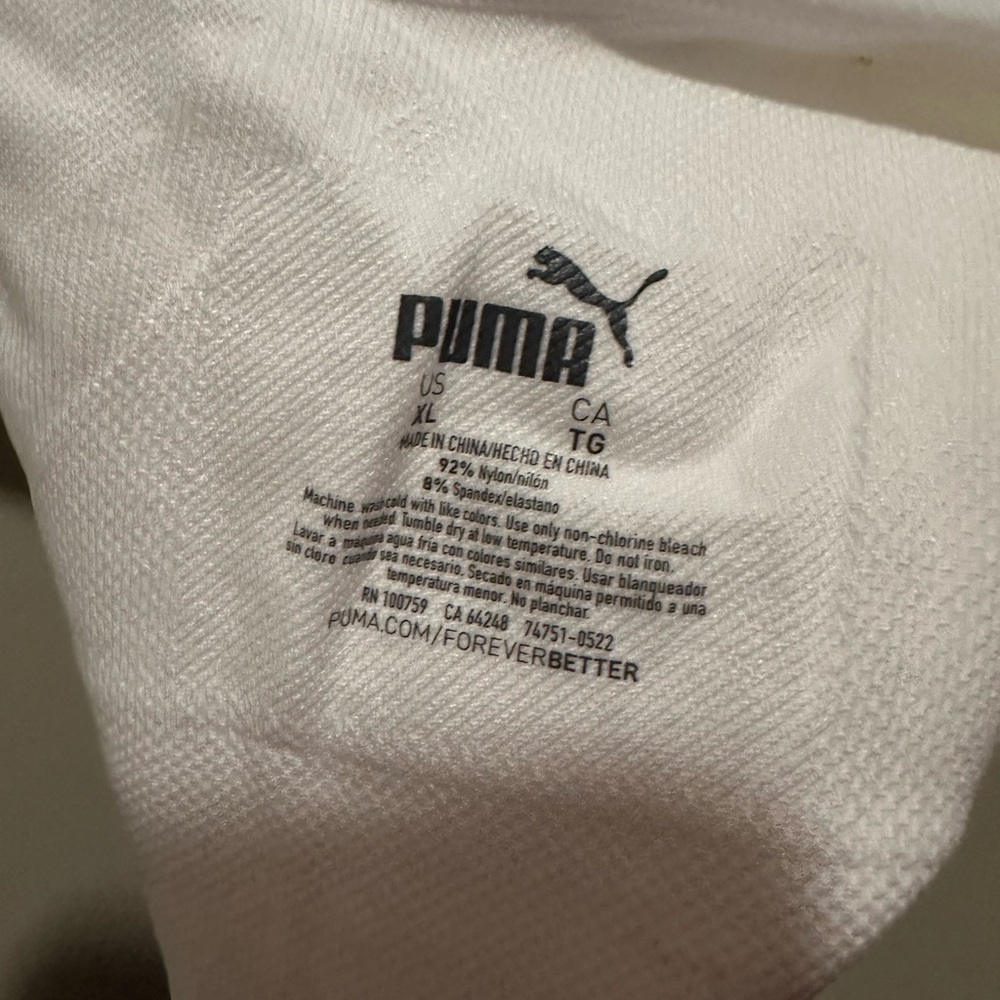 Puma Women's Classic White Sports Bra - Picture 4 of 4